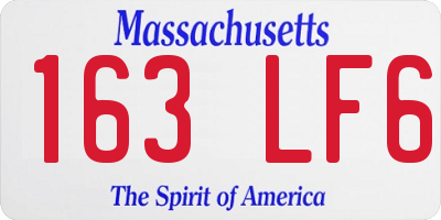 MA license plate 163LF6