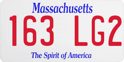 MA license plate 163LG2