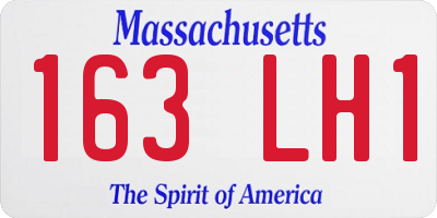 MA license plate 163LH1
