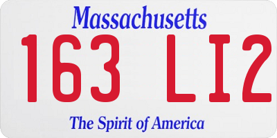 MA license plate 163LI2