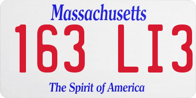 MA license plate 163LI3
