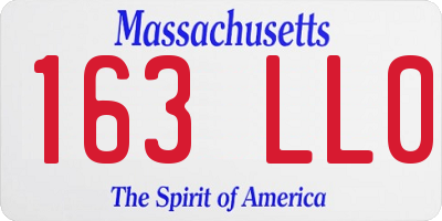 MA license plate 163LL0