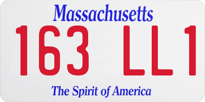 MA license plate 163LL1