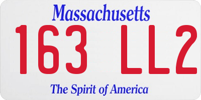 MA license plate 163LL2