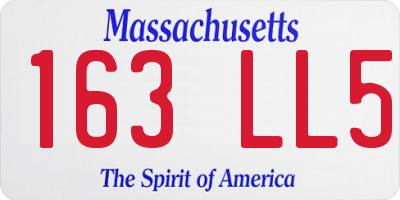 MA license plate 163LL5