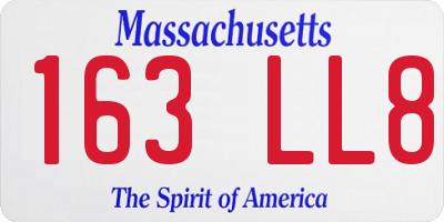 MA license plate 163LL8