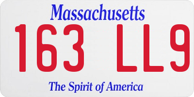 MA license plate 163LL9