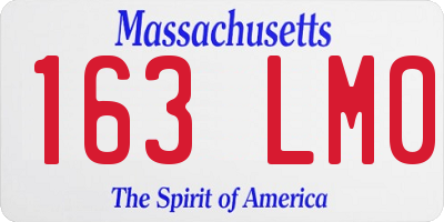 MA license plate 163LM0