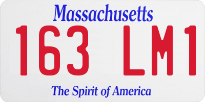 MA license plate 163LM1