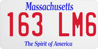MA license plate 163LM6