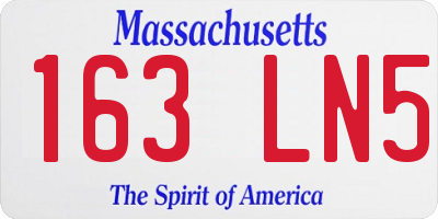 MA license plate 163LN5