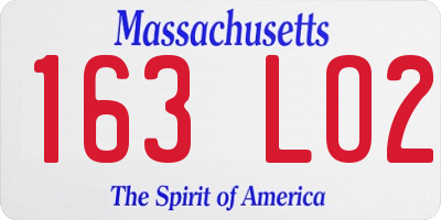 MA license plate 163LO2