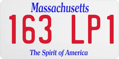 MA license plate 163LP1