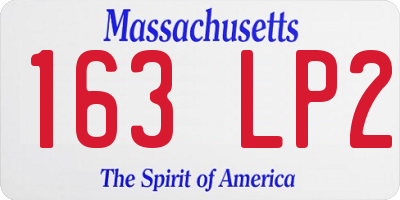 MA license plate 163LP2