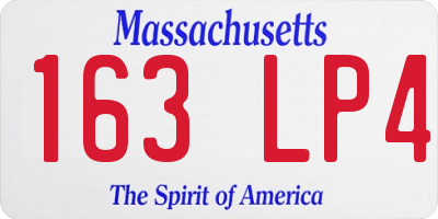 MA license plate 163LP4