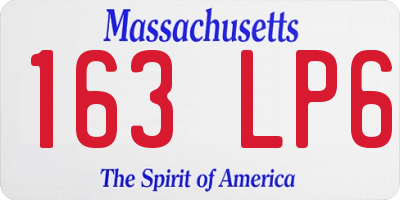 MA license plate 163LP6