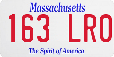 MA license plate 163LR0