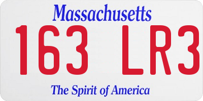 MA license plate 163LR3