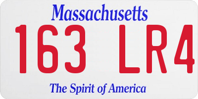 MA license plate 163LR4