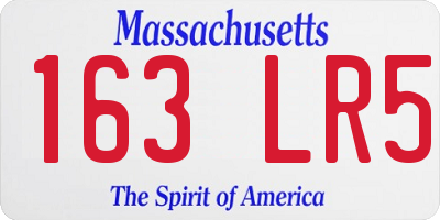 MA license plate 163LR5