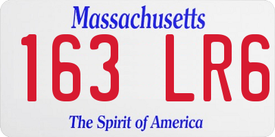 MA license plate 163LR6