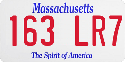 MA license plate 163LR7