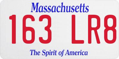 MA license plate 163LR8