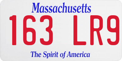 MA license plate 163LR9