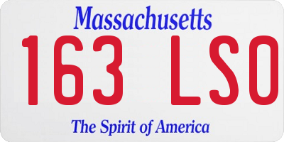 MA license plate 163LS0