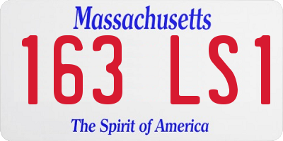 MA license plate 163LS1