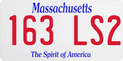 MA license plate 163LS2