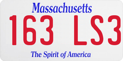 MA license plate 163LS3
