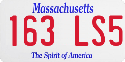 MA license plate 163LS5