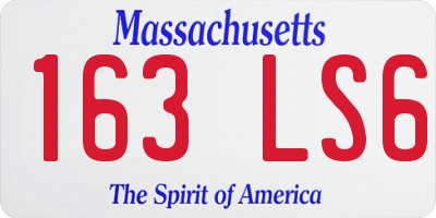 MA license plate 163LS6