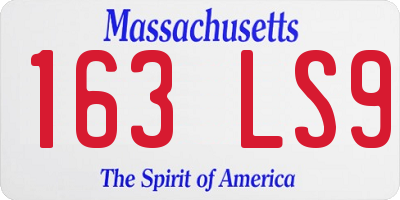MA license plate 163LS9
