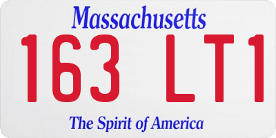 MA license plate 163LT1
