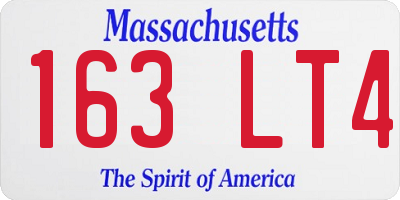 MA license plate 163LT4