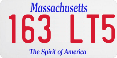 MA license plate 163LT5