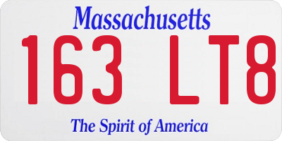 MA license plate 163LT8