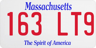 MA license plate 163LT9