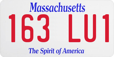 MA license plate 163LU1
