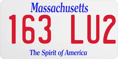 MA license plate 163LU2