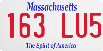 MA license plate 163LU5