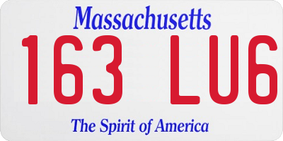 MA license plate 163LU6