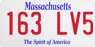 MA license plate 163LV5