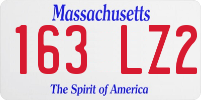 MA license plate 163LZ2