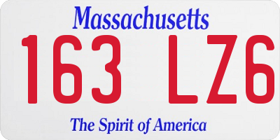 MA license plate 163LZ6