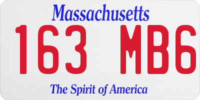 MA license plate 163MB6