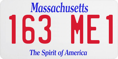 MA license plate 163ME1
