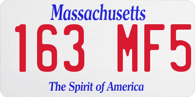 MA license plate 163MF5